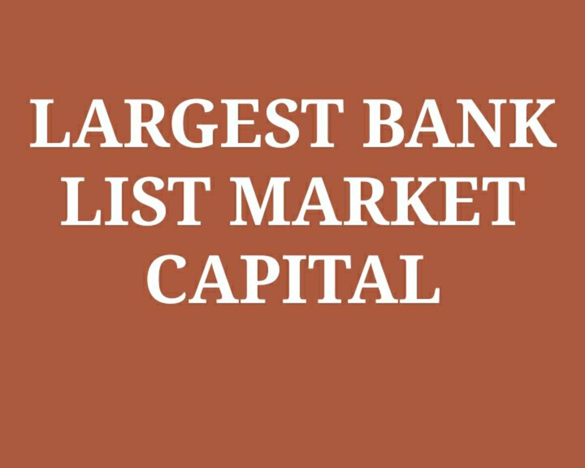 Largest Banks in India by Market Capitalization List
