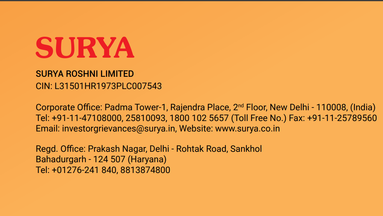 Surya Roshni Limited (NSE SURYAROSNI) Logo